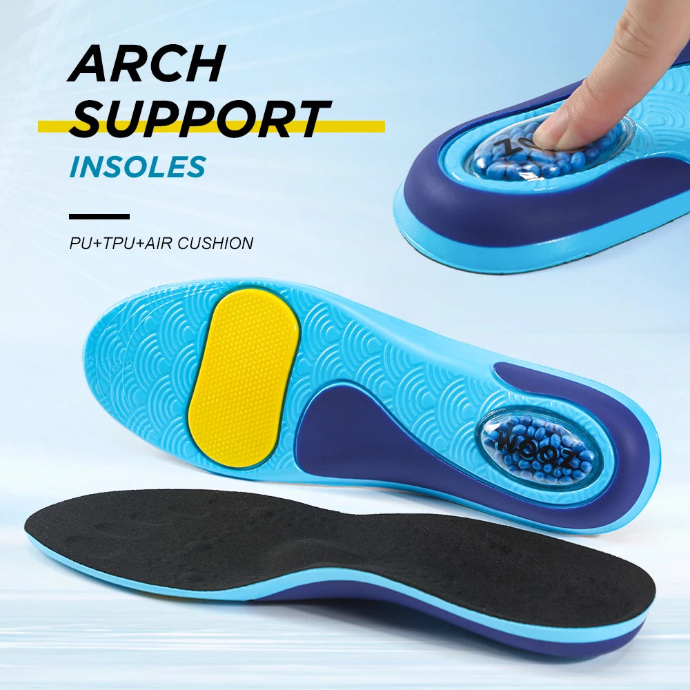 Palmilha de Suporte de Arco // Palmilhas de Sapato c/ Almofada de Ar e Absorção de Choque // Palmilhas de Gel Macio // Tamanho 35-46