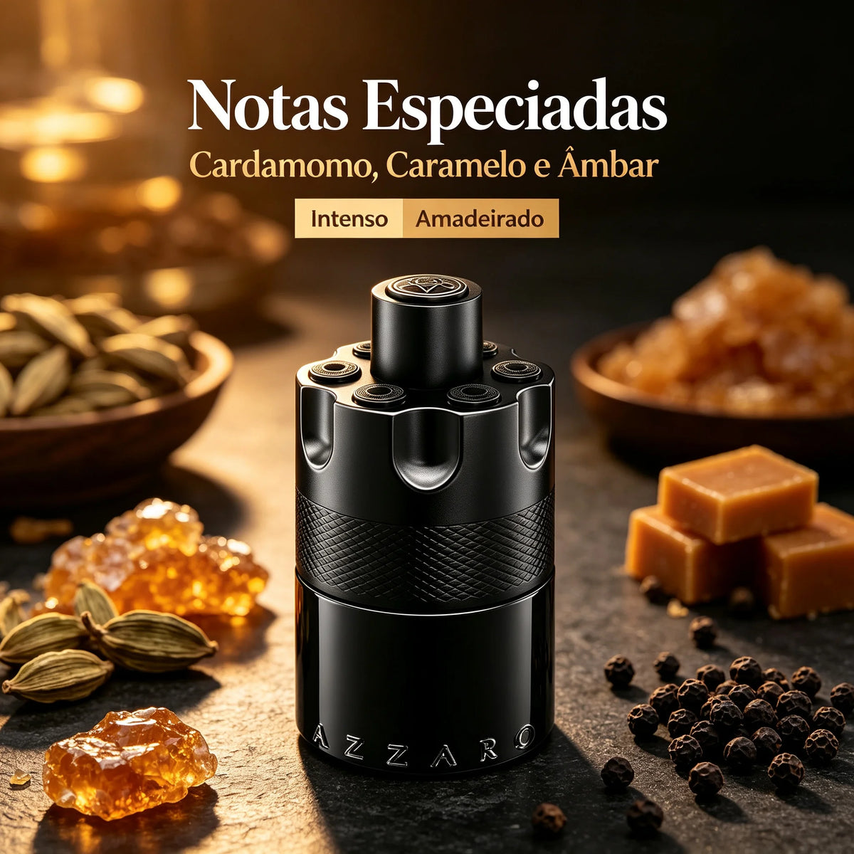 Perfume Masculino Eau de Parfum Intense 100ml // Fragrância Oriental Amadeirada // Aroma Intenso e de Longa Duração // Para Uso Diário e Festas