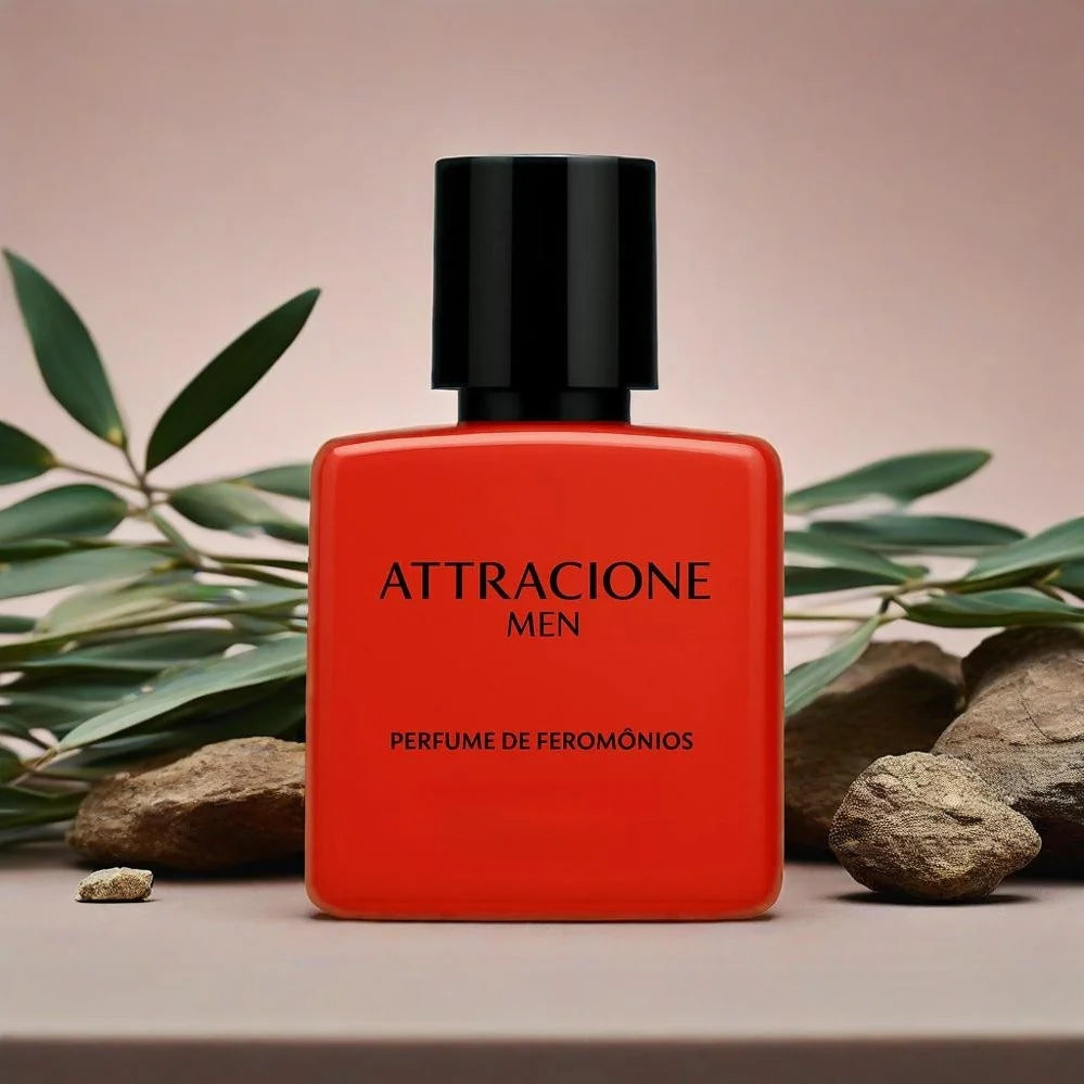 Perfume Attractie Men c/ Feromônios // Fragrância Fixadora e Duradoura // Frasco Vermelho de Luxo 25ml