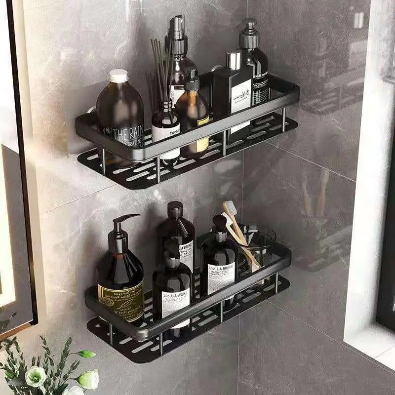 Rack de Banheiro Canto ou Retangular // Parede Pendurado sem Broca // Prateleira p/ shampoo Lindos modelos