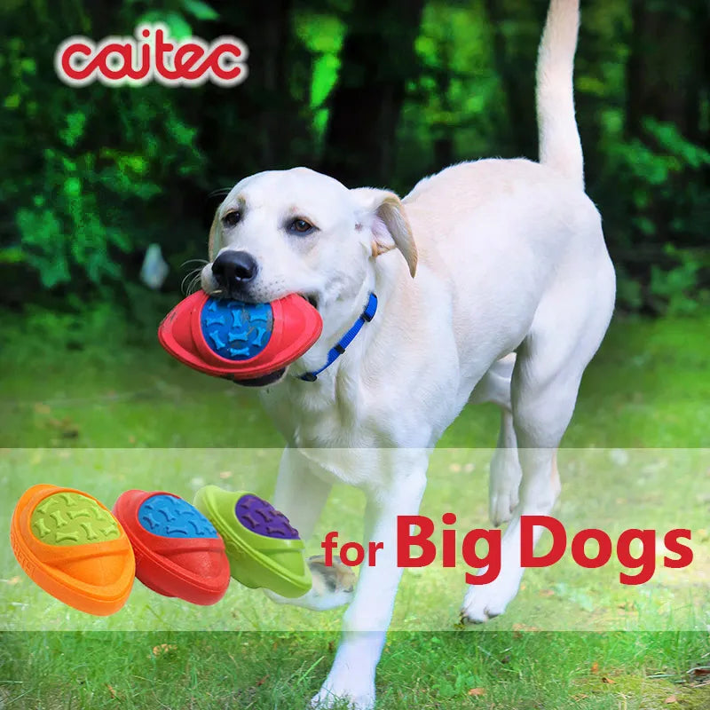 Brinquedos para Cães Dog Toy Football Caitec // Futebol para Cães, Flutuante, Duro e Firme // Para Arremesso ao Ar Livre // Para Cães de Médio a Grande Porte