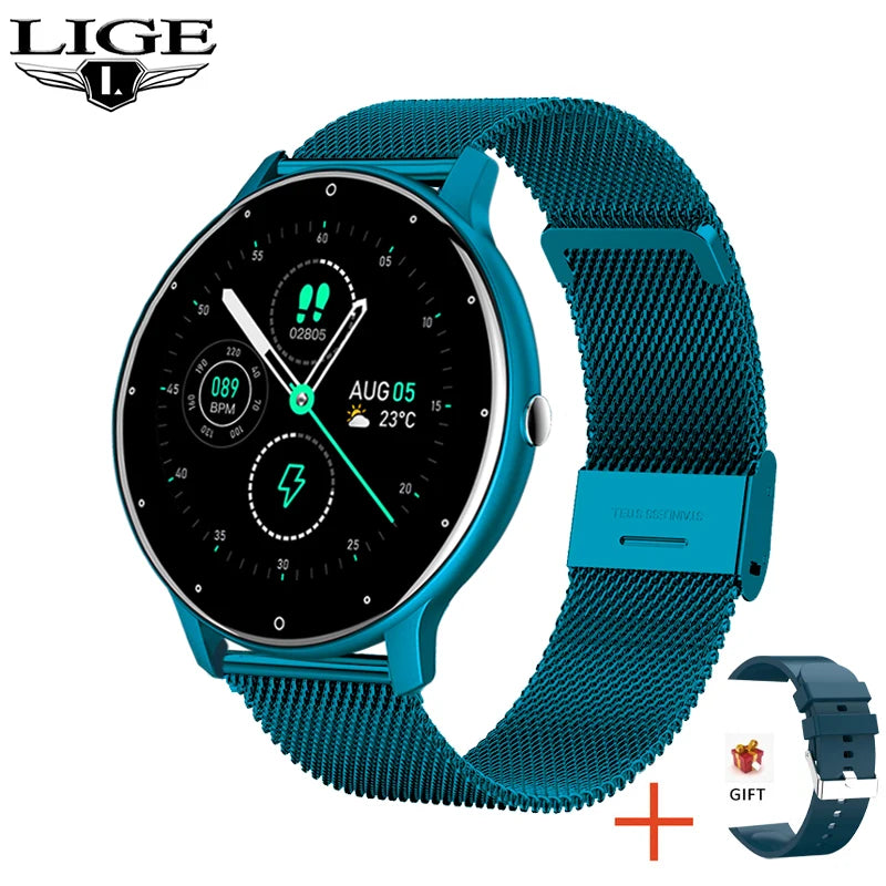 Smartwatch Feminino LIGE 2026 // Tela Touch Completa // Esportivo/Fitness // À Prova d'Água (IP67) // Bluetooth // Compatível com Android e iOS