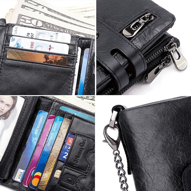 Carteiras Masculinas Luxo Marca GZCZ // Moda Curta Design com Zíper Porta-cartões // Carteira de Couro Genuíno c/ Bolso para Moedas de Alta Qualidade // Um lindo e útil Presente para o seu Amor!!!