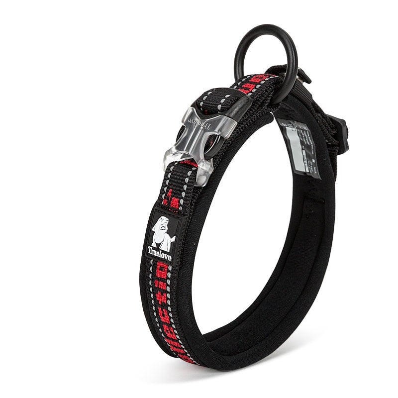 Coleiras Ajustáveis de Náilon para Cães Grandes e Pequenos TRUELOVE // Lindas Coleiras de Neoprene Reflexivo para Cães de Estimação, Resistentes e Macias por dentro. Seu Cãozinho Merece!!!