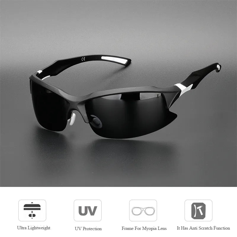 Óculos Profissional COMAXSUN Polarizado UV 400 tr90 // Óculos p/ Esportes ao Ar Livre // Ciclismo / Pesca / Acampamento / Montain bike / Caminhada, etc... Conforto e Proteção para sua Visão!!!
