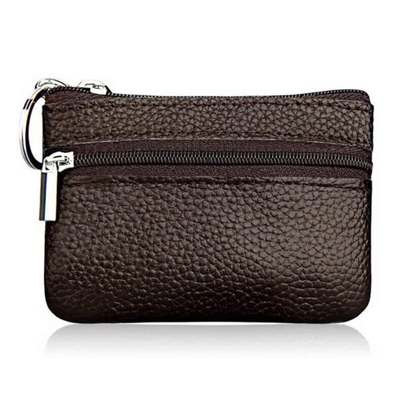 Carteira Feminina de Couro THINKTHENDO Moda Clutch Um/Dois Zip // Feminino Curto Pequena Porta-moedas // Minicartão Macio com Design Novo e Compartimento de Dinheiro