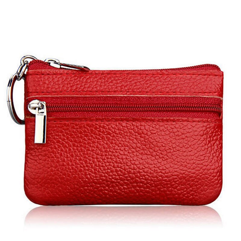 Carteira Feminina de Couro THINKTHENDO Moda Clutch Um/Dois Zip // Feminino Curto Pequena Porta-moedas // Minicartão Macio com Design Novo e Compartimento de Dinheiro