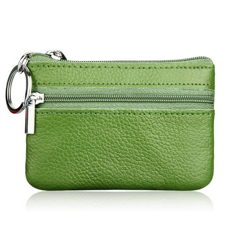 Carteira Feminina de Couro THINKTHENDO Moda Clutch Um/Dois Zip // Feminino Curto Pequena Porta-moedas // Minicartão Macio com Design Novo e Compartimento de Dinheiro
