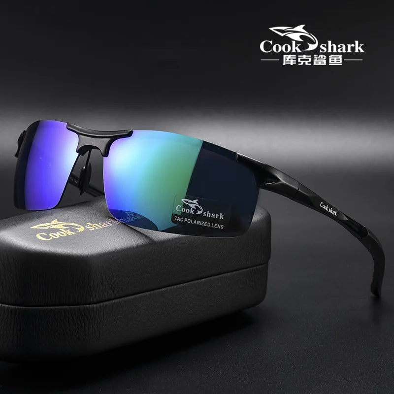 Novos Óculos de Sol de Alumínio e Magnésio da Cook Shark // Óculos de Sol Masculinos // Polarizados HD p/ Dirigir // Óculos Coloridos para motoristas