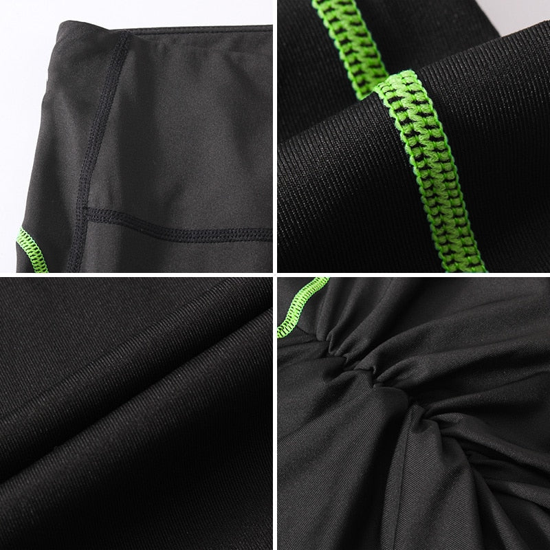 Conjunto YUERLIAN de Ioga de Secagem Rápida // 2 Peças Femininas de Manga Curta, Calças Compridas // Roupa de Fitness Plus Size