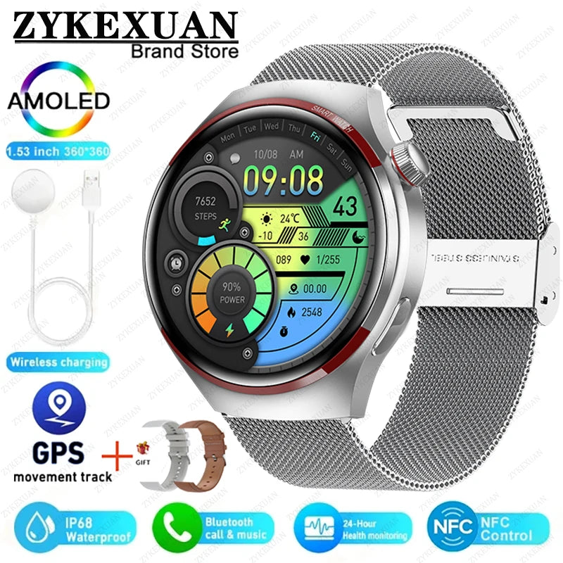 Novo Relógio Inteligente HUAWEI Watch 4 PRO 2025 Unissex // Tela AMOLED HD // Chamada Bluetooth // GPS, NFC // Frequência Cardíaca // Esportivo