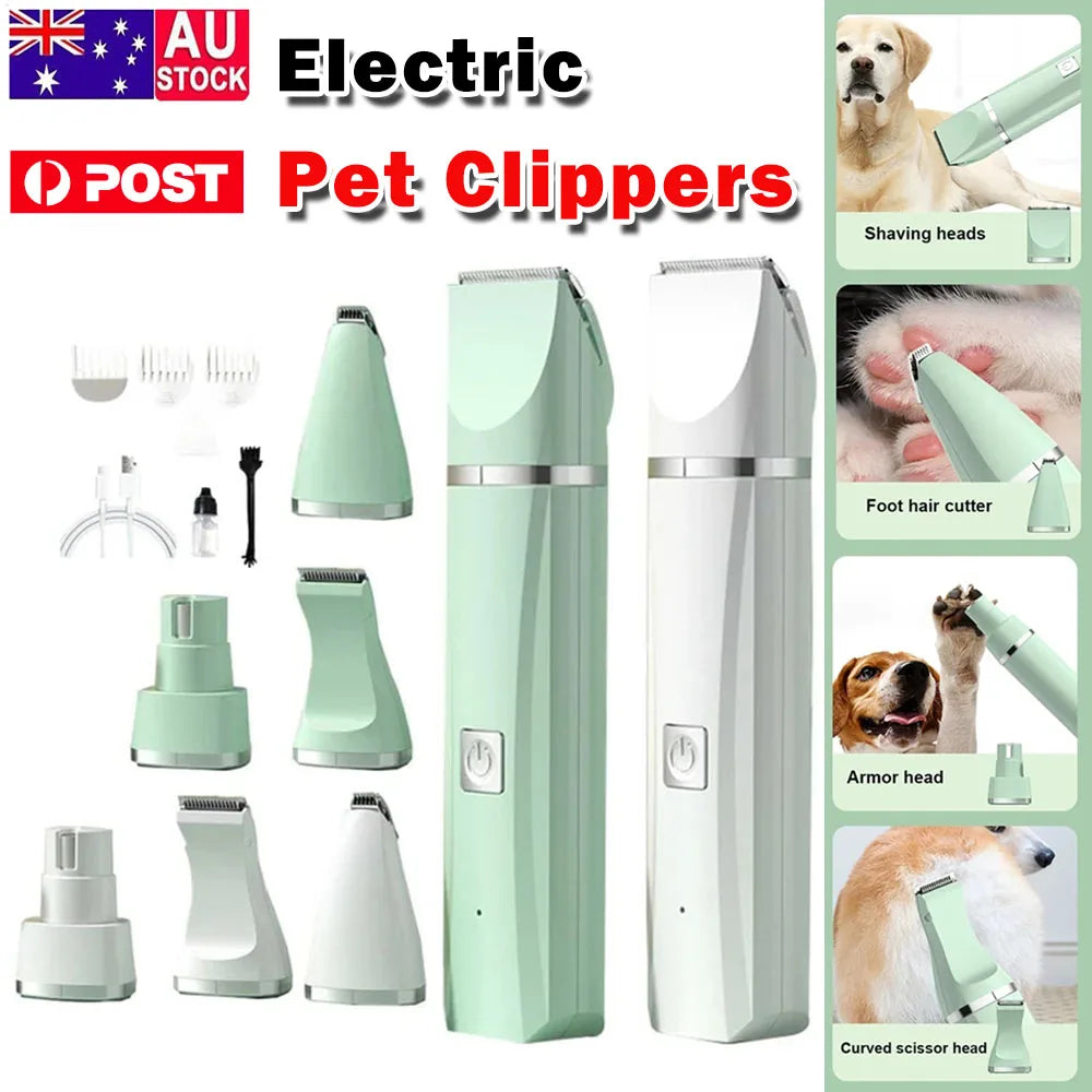 Barbeador Elétrico Sem Fio 4 em 1 Multifuncional // Aparadores de Baixo Ruído // Pet Grooming Ferramentas
