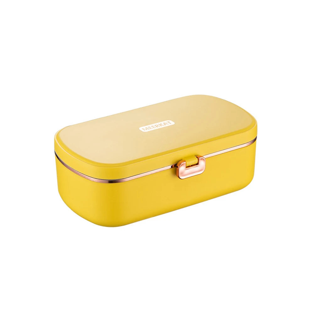Lancheiras térmicas de escritório, lancheiras elétricas portáteis, caixa bento com aquecimento sem água, aquecedor de alimentos de aço inoxidável