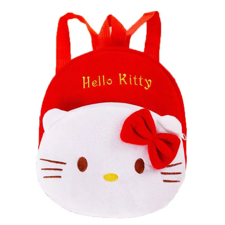 Mochila Sanrio Hello Kitty Anime Mochila de Pelúcia Desenho Animado Mochila Escolar de Jardim de Infância Kawaii Bolsa de Ombro Cosplay Presentes Surpresa