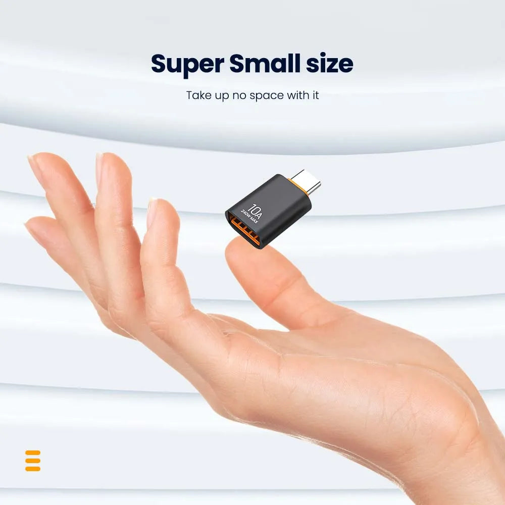 Adaptador USB 3.0 OTG 10A para Tipo C USB // Fêmea para Tipo C // Macho Adaptador de Carregamento Rápido OTG USB C // Para Xiaomi Samsung Laptop PC