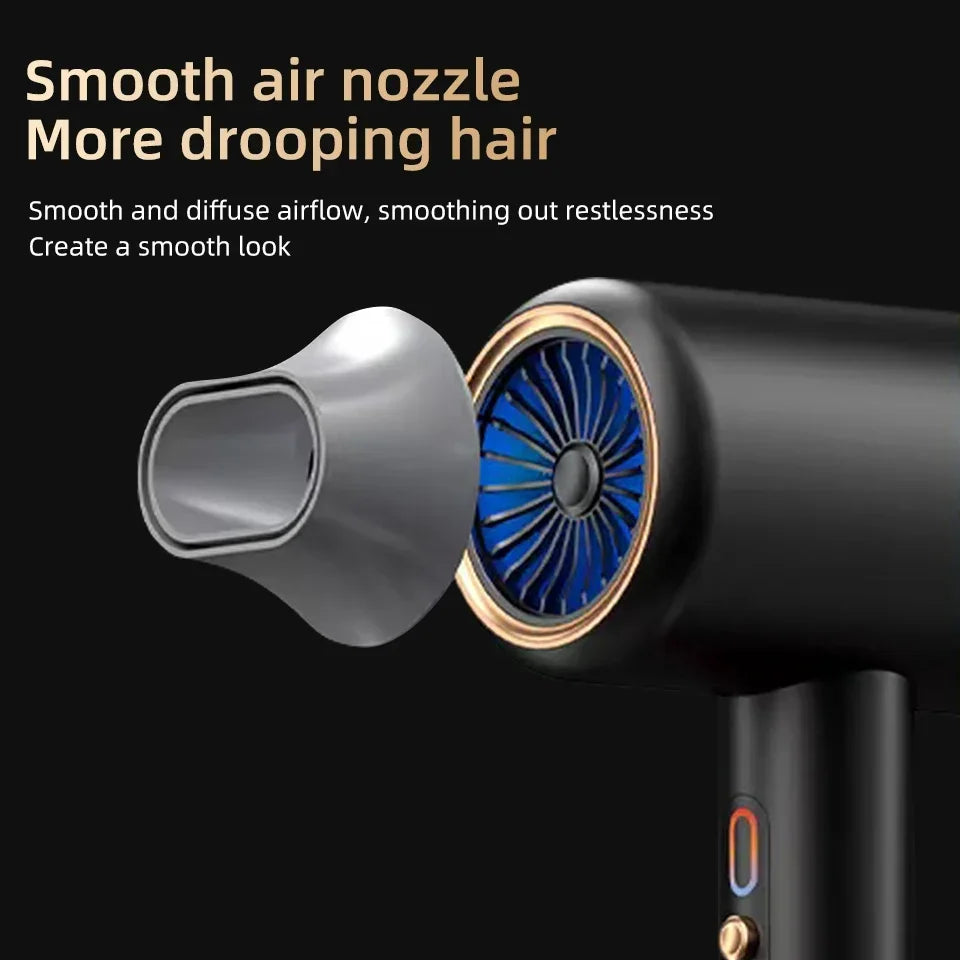 Secador de Cabelo Profissional // Escova de ar Quente e Frio // Secador de Cabelo Negativo Lonic // Super Potente // Ferramenta de Salão, 2400W, 3 Velocidades