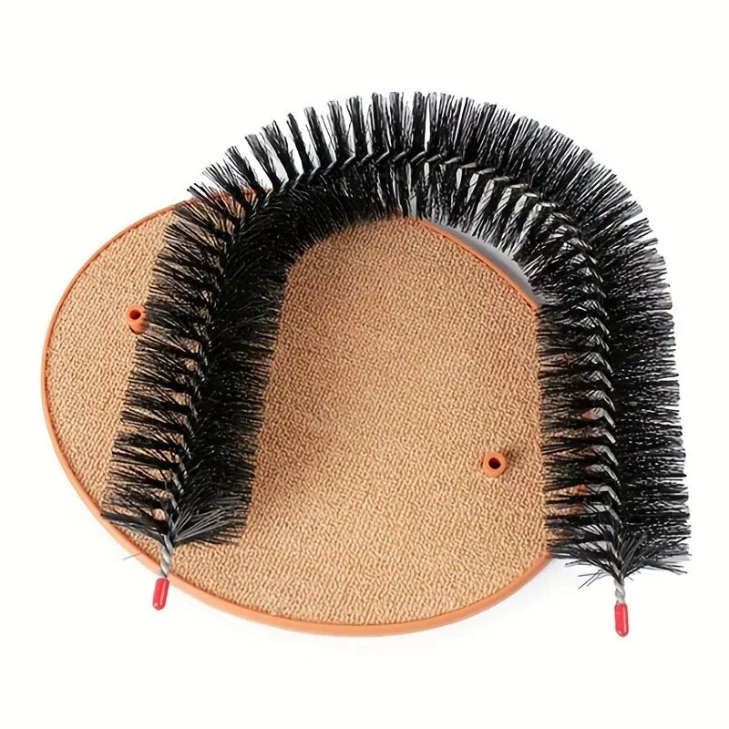 Brinquedo p/ Gatos Arch Self Groome Pamper Feline // Com Escova de Massagem e Escova com Arranhador p/ Gatos // Brinquedo Interativo