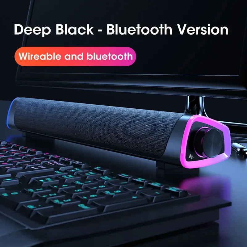 Barra de Alto-Falante Estéreo Som Subwoofer Bluetooth // Alto-Falante para Macbook / Laptop Notebook // PC Music Player Alto-Falante com Fio