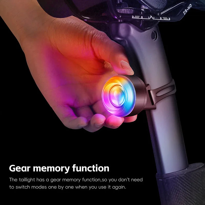 Luz Traseira Colorida p/ Bicicleta de Estrada WEST BIKING // Bicicleta Night Riding Luz do Sensor de Freio // Luz de Advertência para Bicicleta de Montanha // Equipamento de Ciclismo