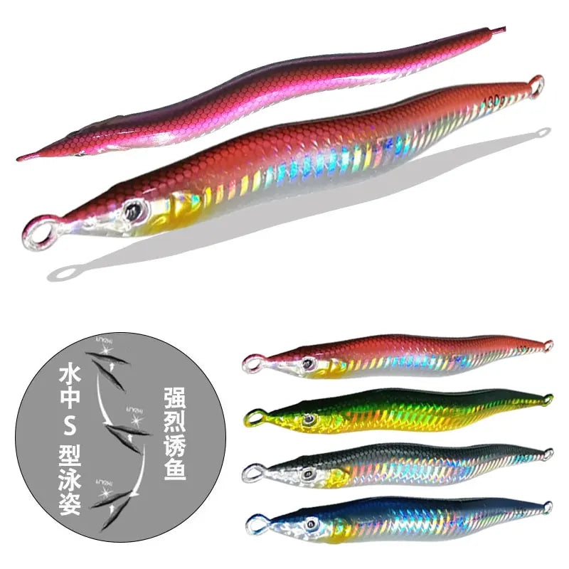 Isca Artificial p/ Pesca // Isca s Forma de Cobra // Pesca de velocidade p/ barco de Pesca