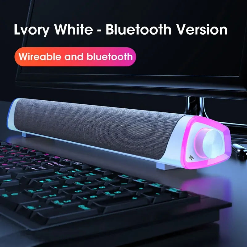 Barra de Alto-Falante Estéreo Som Subwoofer Bluetooth // Alto-Falante para Macbook / Laptop Notebook // PC Music Player Alto-Falante com Fio