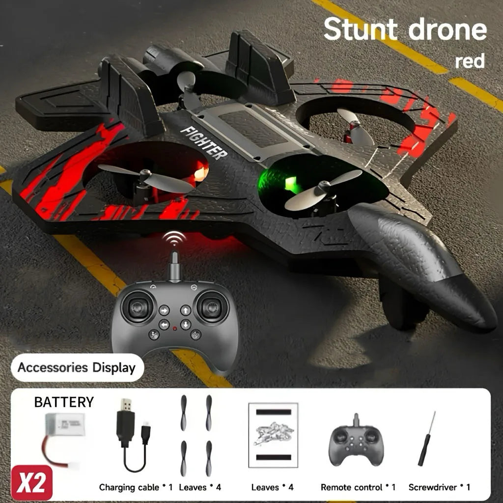 Avião Caça de Controle Remoto // Planador de Espuma // Avião RC // Drone-Helicóptero // Presente de Natal para Meninos