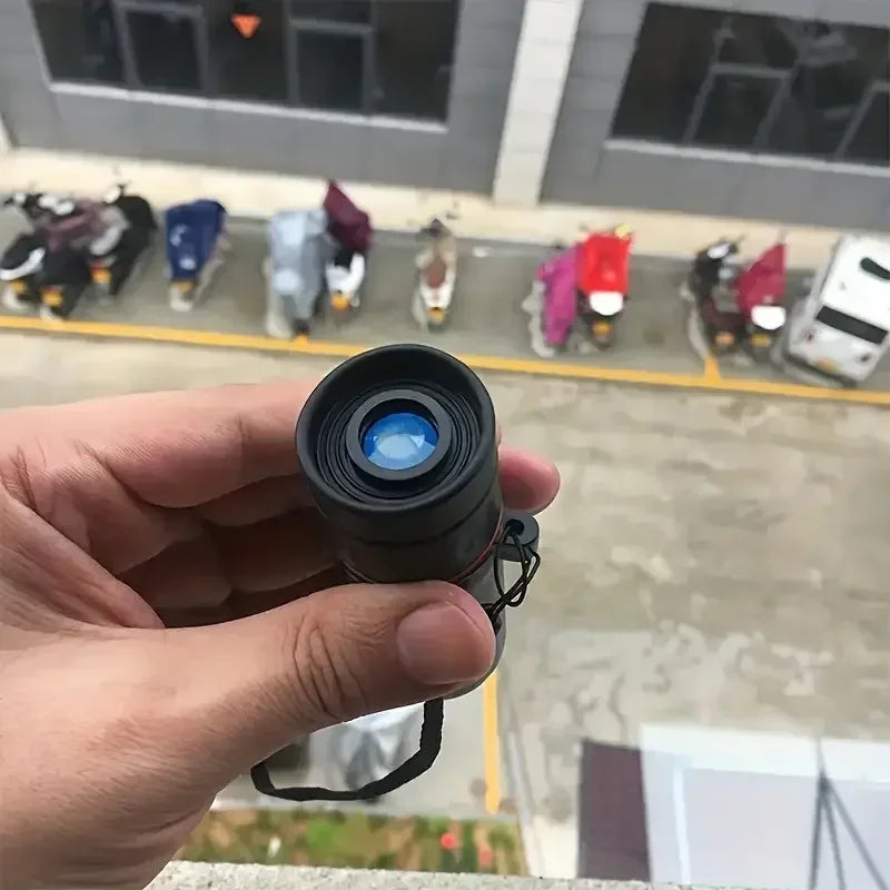 Mini Telescópio Monocular Portátil para Celular HD 2000x25 para Exterior // Telescópio com Suporte para Camping / Caça / Observação de Pássaros