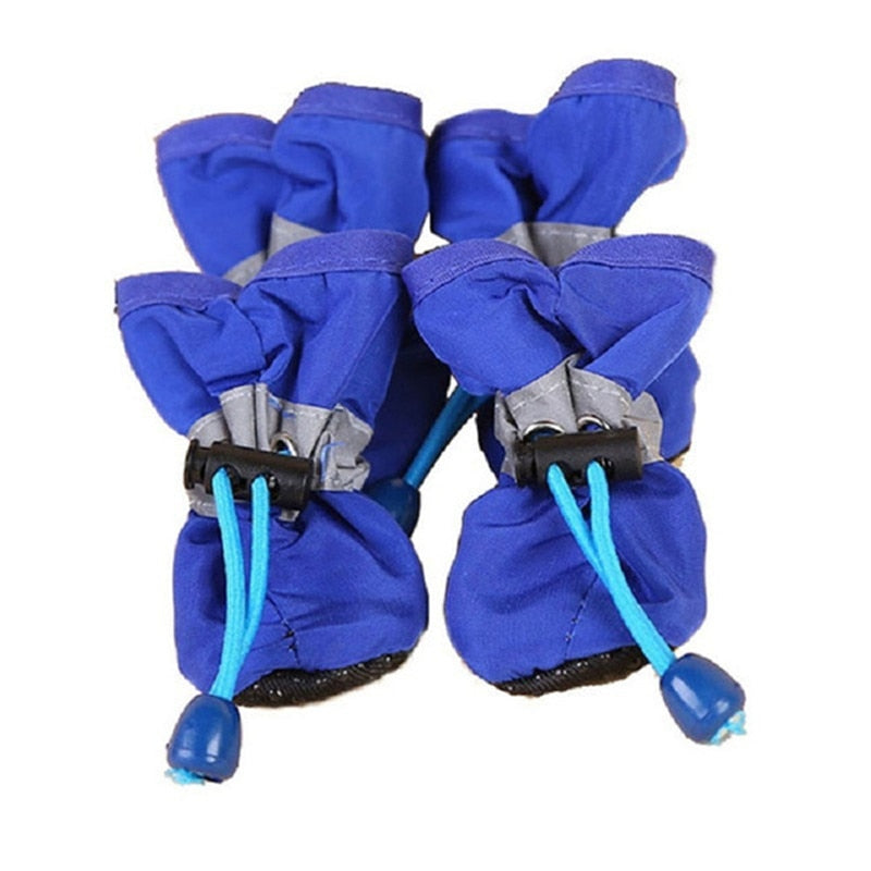 Conjunto Sapatos Impermeáveis para Cães de Estimação 4 pçs/ Antiderrapantes // Botas de Chuva Calçados para Gatos, Cães de Pequeno Porte, Filhotes