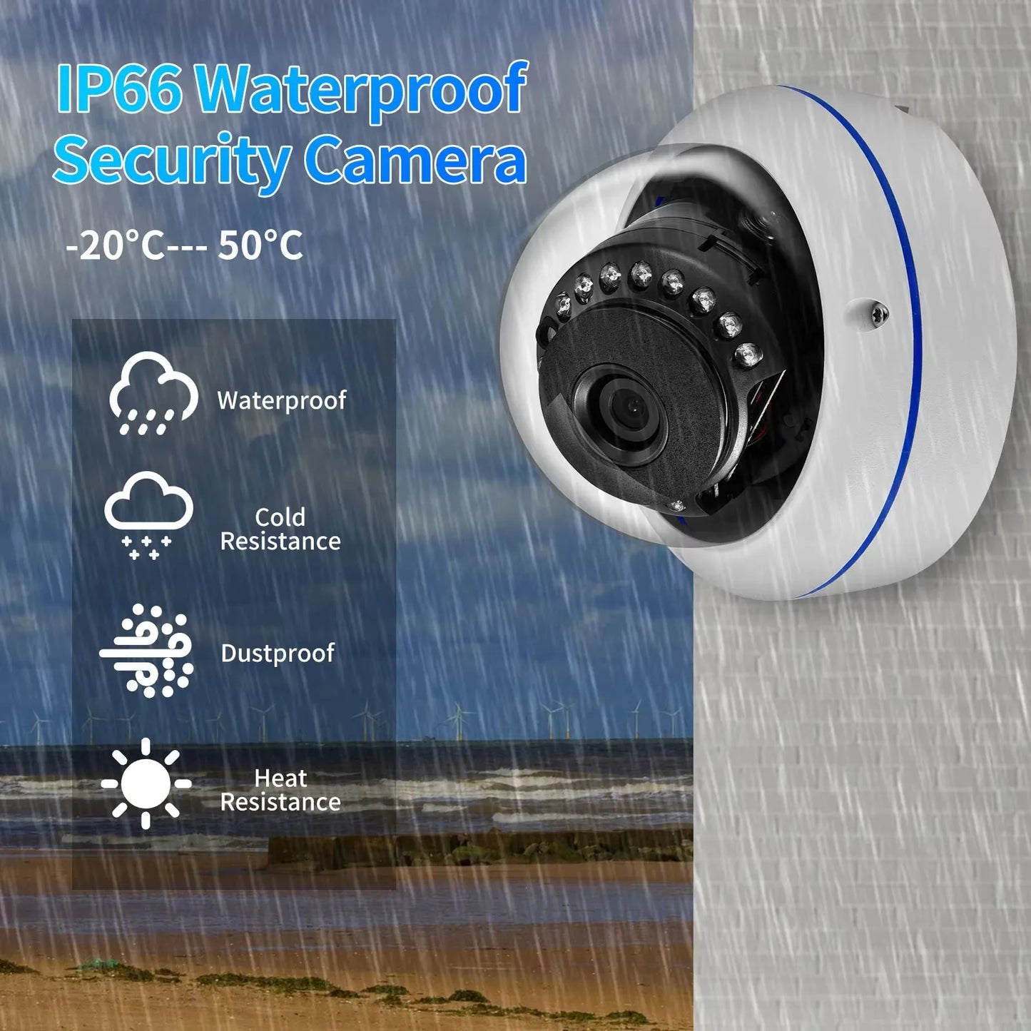 Gadinan Webcam Fisheye Panorama HD 5MP // Rede de Segurança à Prova de Vandalismo // Câmera Wi-Fi Lente de 1,7 mm Grande angular CFTV // Vídeo Vigilância