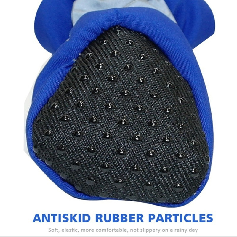 Conjunto Sapatos Impermeáveis para Cães de Estimação 4 pçs/ Antiderrapantes // Botas de Chuva Calçados para Gatos, Cães de Pequeno Porte, Filhotes