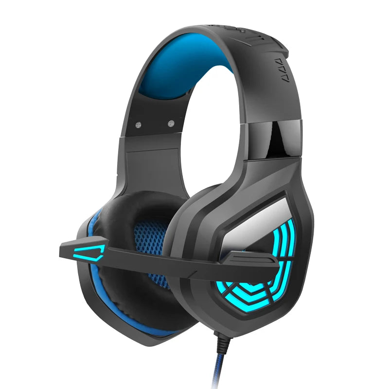 Fone de Ouvido para jogos G7 // Microfone c/ Cancelamento de Ruído // Som Surround, 3,5 mm // Luzes LED com Fio // Fone de ouvido para Jogos // PC e Laptop
