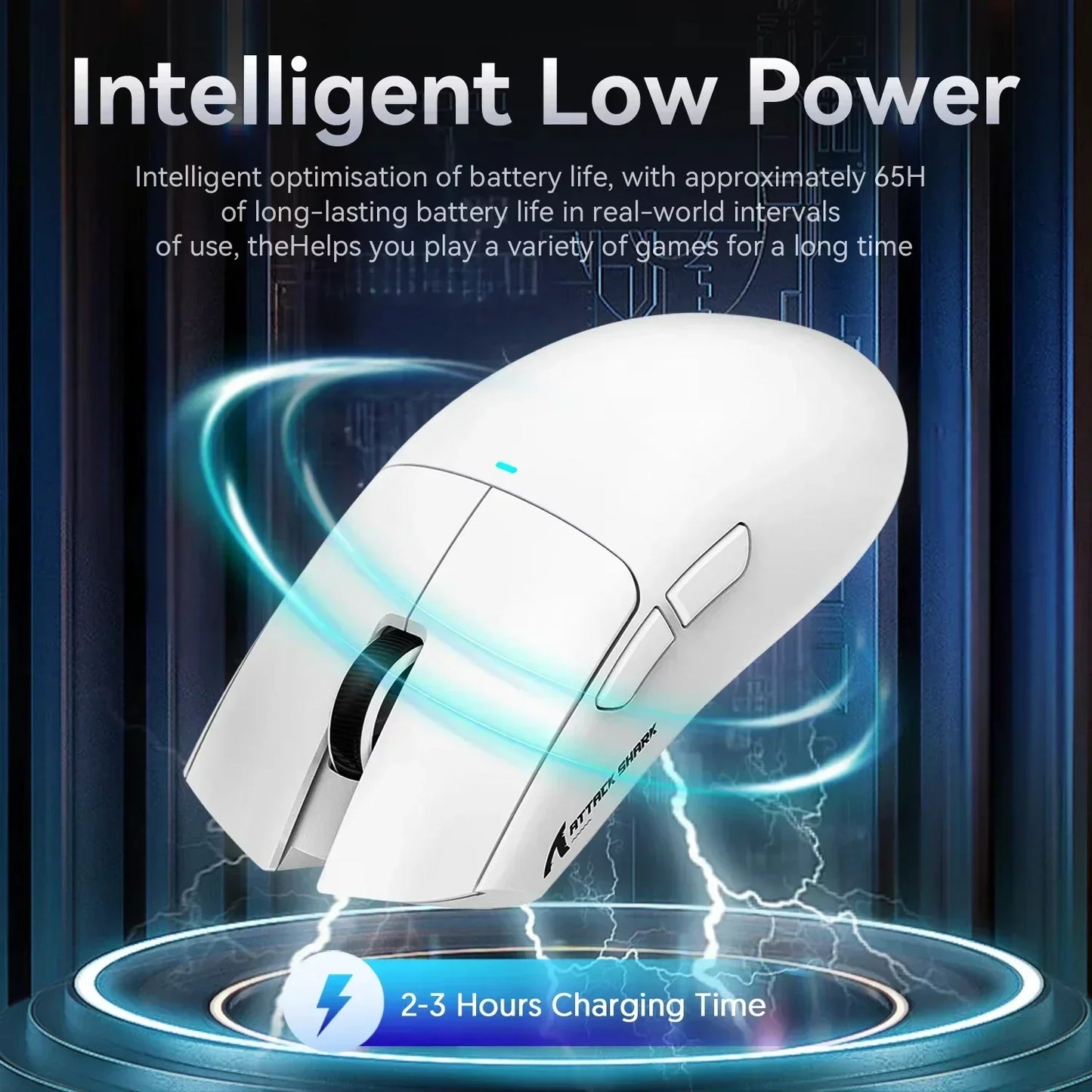 Mouse p/ jJogos Attack Shark X11 Tri Mode PAW3311 2.4G // Magnético / Recarregável / Ultraleve / Sem Fio // Para PC e Laptop