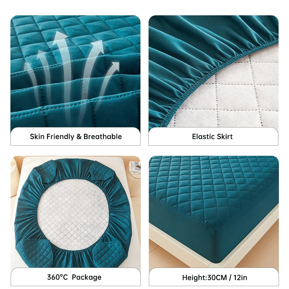 Capa de Colchão 100% à Prova d'Água // 1pc 3D Air Fabric // Lençol de Cama c/ Elástico Macio e Respirável (sem fronha)