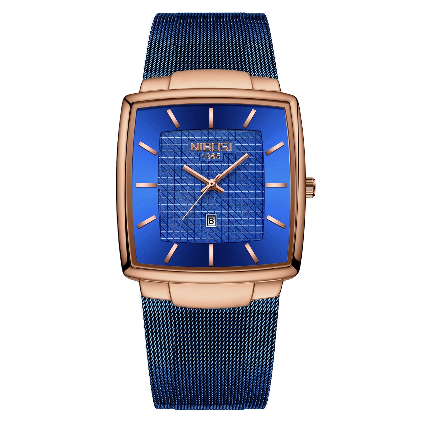 Relógios NIBOSI da Moda p/ Homens // Pulseira de Aço Inoxidável // Relógio Esportivo de Quartzo // Data Ultra Automática // Relógio Casual à Prova d'Água // Relógio Masculino