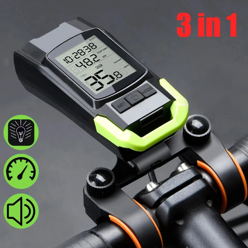 Lâmpada USB Bike Light Bicicleta NEWBOLER // 4 Modo Computador // 3 Modo Horn Lanterna Ciclo Bicicleta // Velocímetro Led Luzes Frontais