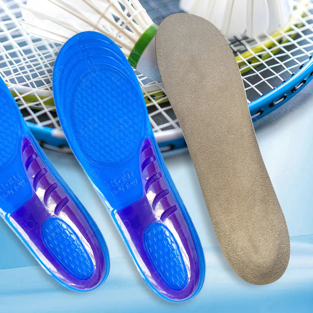 Palmilhas de Silicone p/ Sapatos // Palmilha de Suporte de Arco Ortopédico // Palmilha Macia p/ Calçados // Modelo Esportivo Antiderrapante // Sola de Sapato Unissex Tamanho Grande