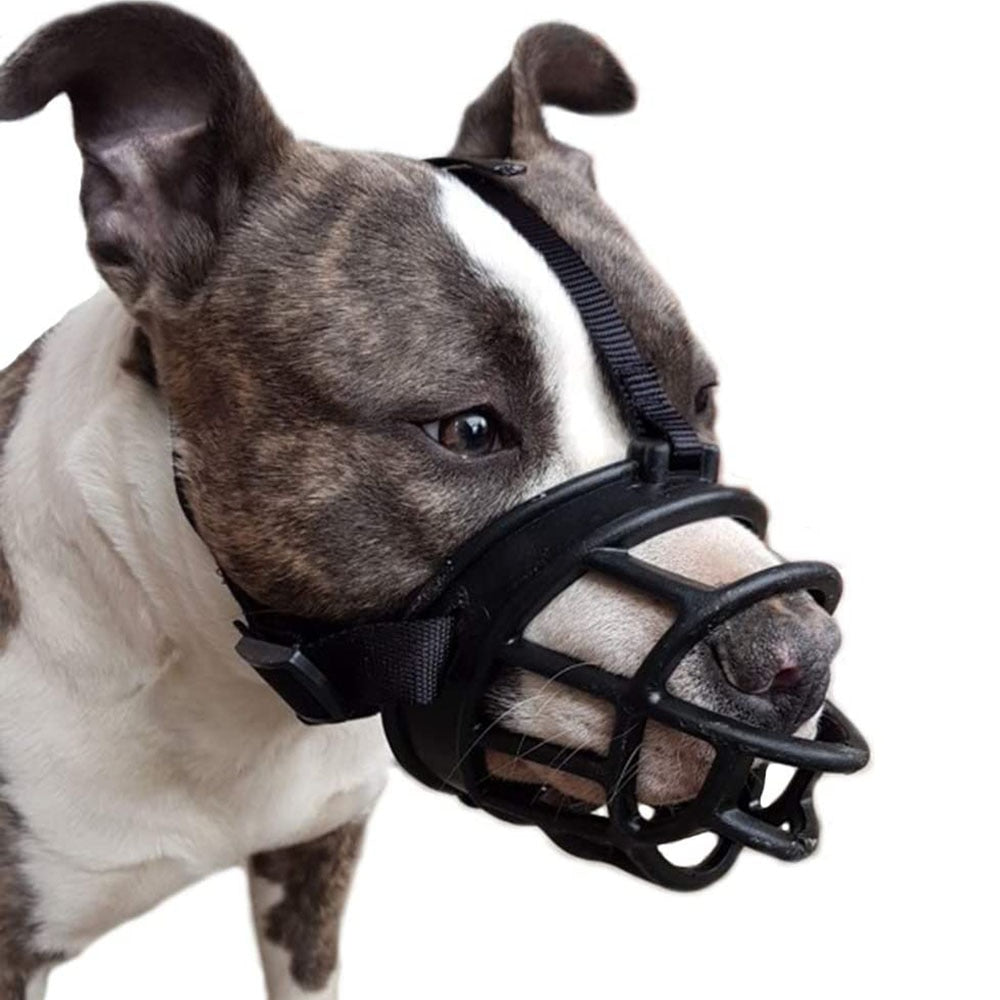 Focinheira de Silicone Macio para Cães de Estimação // Cesta Respirável, Confortável para Cães Pequenos, Médios, Grandes e X-Grandes
