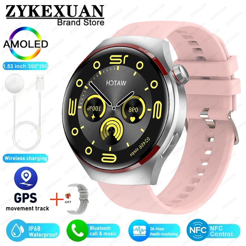 Novo Relógio Inteligente HUAWEI Watch 4 PRO 2025 Unissex // Tela AMOLED HD // Chamada Bluetooth // GPS, NFC // Frequência Cardíaca // Esportivo