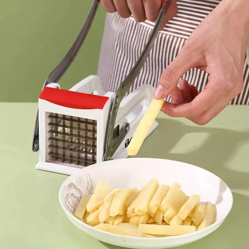 Máquina de Corte de Batata Multifuncional de Aço Inoxidável // Corte Manual de Vegetais // Ferramenta de Corte de Batata, Pepino, Frutas e Legumes