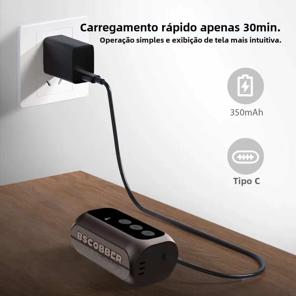 Bomba de Ar Portátil BSCOBBER A5 mini // Recarregável // Sem Fio // Acessórios p/ Bicicleta // Inflador de Pneus de 100 psi // Alta Pressão
