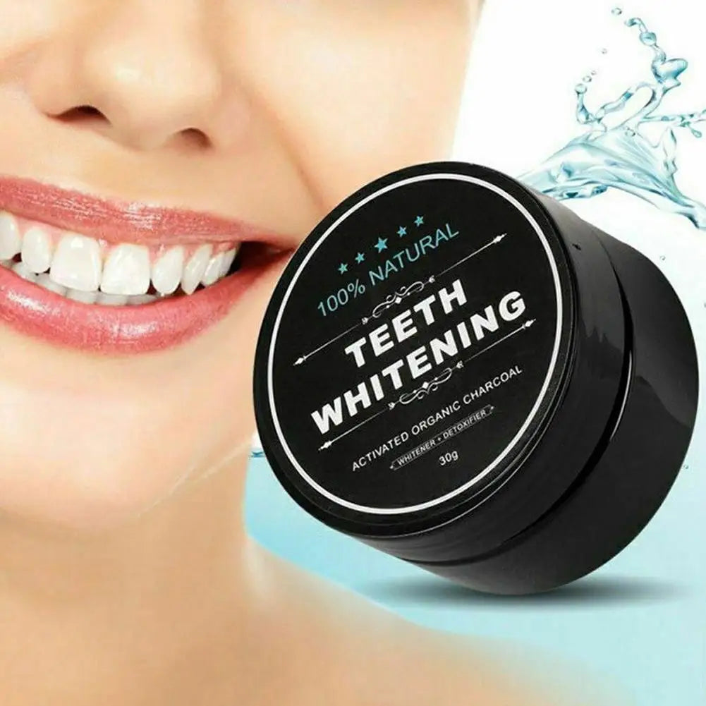 Pó Força B4Z9 Carvão Ativado Orgânico // Clareador Dental Natural 30g // Pó p/ Limpeza dos Dentes // Higiene Bucal,