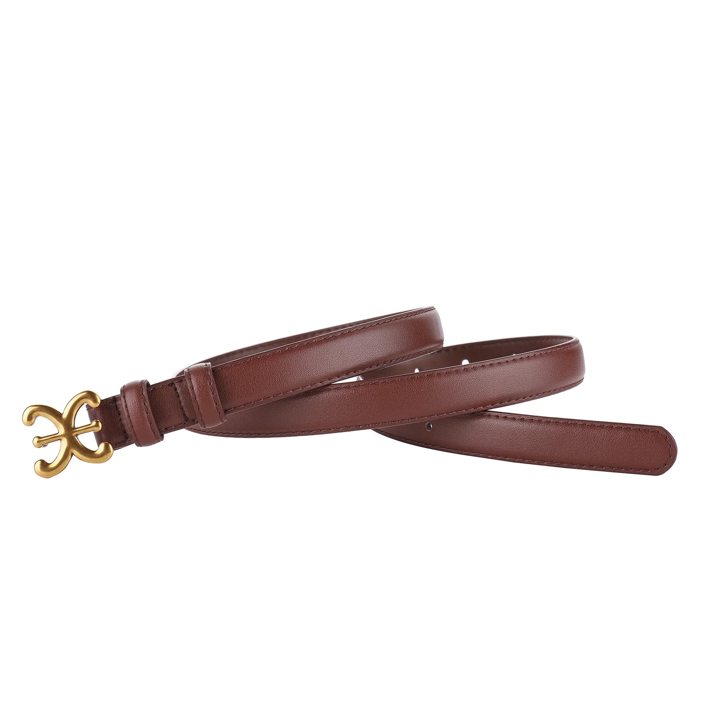 Cintos de Luxo Femininos // Elegantes e ModernosM // 1,8 cm // Cintos de Couro / Corpo // Fivela de Metal // Cabeça Adequada p/ Calças Sociais, Uso Casual