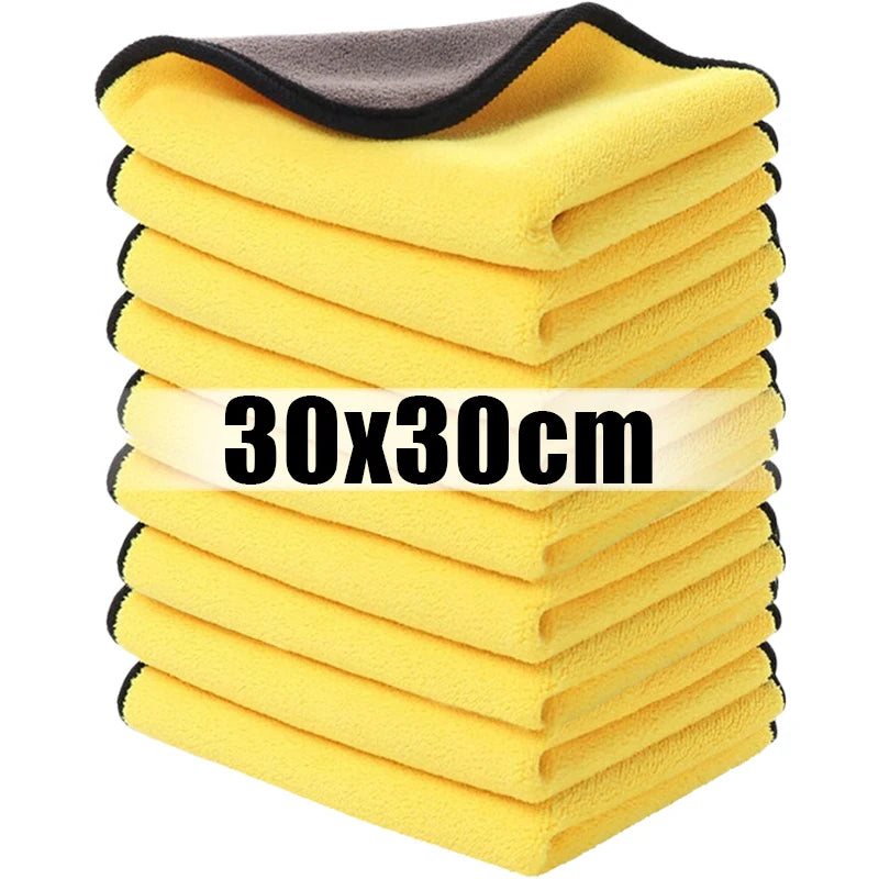 Toalha de Limpeza de Microfibra 1/10peças // Panos de Limpeza de Carro // Detalhamento Profissional // Secagem de Carro, Limpeza de Vidros, Limpeza de Louças, etc