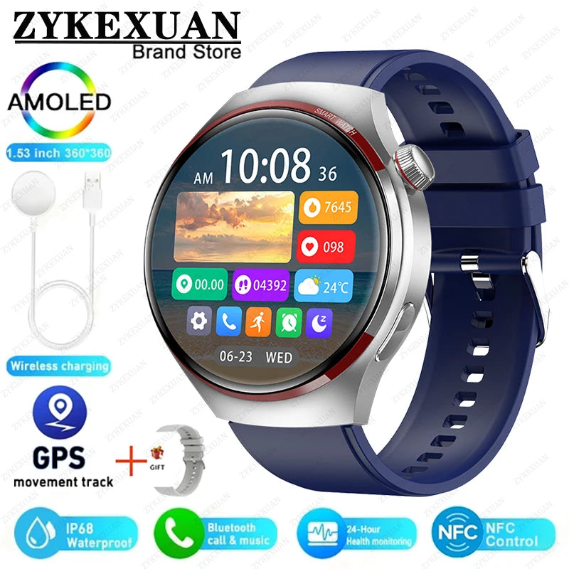 Novo Relógio Inteligente HUAWEI Watch 4 PRO 2025 Unissex // Tela AMOLED HD // Chamada Bluetooth // GPS, NFC // Frequência Cardíaca // Esportivo