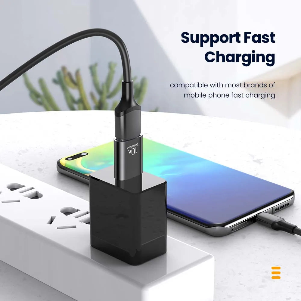 Adaptador USB 3.0 OTG 10A para Tipo C USB // Fêmea para Tipo C // Macho Adaptador de Carregamento Rápido OTG USB C // Para Xiaomi Samsung Laptop PC