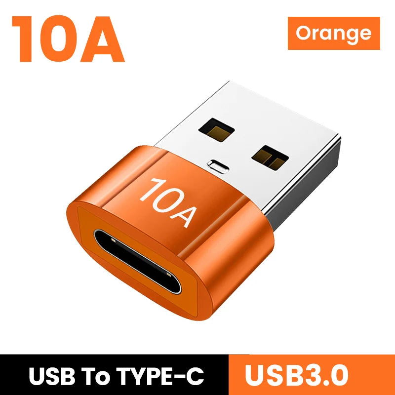 Adaptador USB 3.0 OTG 10A para Tipo C USB // Fêmea para Tipo C // Macho Adaptador de Carregamento Rápido OTG USB C // Para Xiaomi Samsung Laptop PC