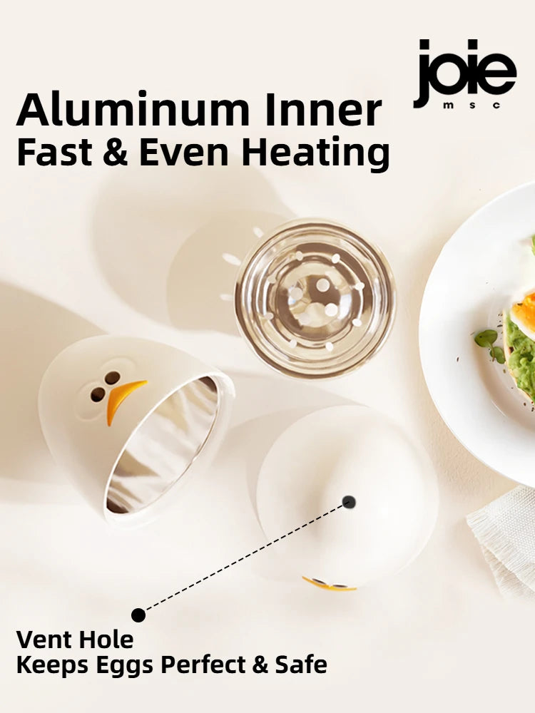 Joie Microondas Egg Boiler eggy // Microondas Egg Poachers // Fogão Vaporizador // Caixa para Ovos de Galinha e Codorna // Utensílios de Cozinha para Ovos
