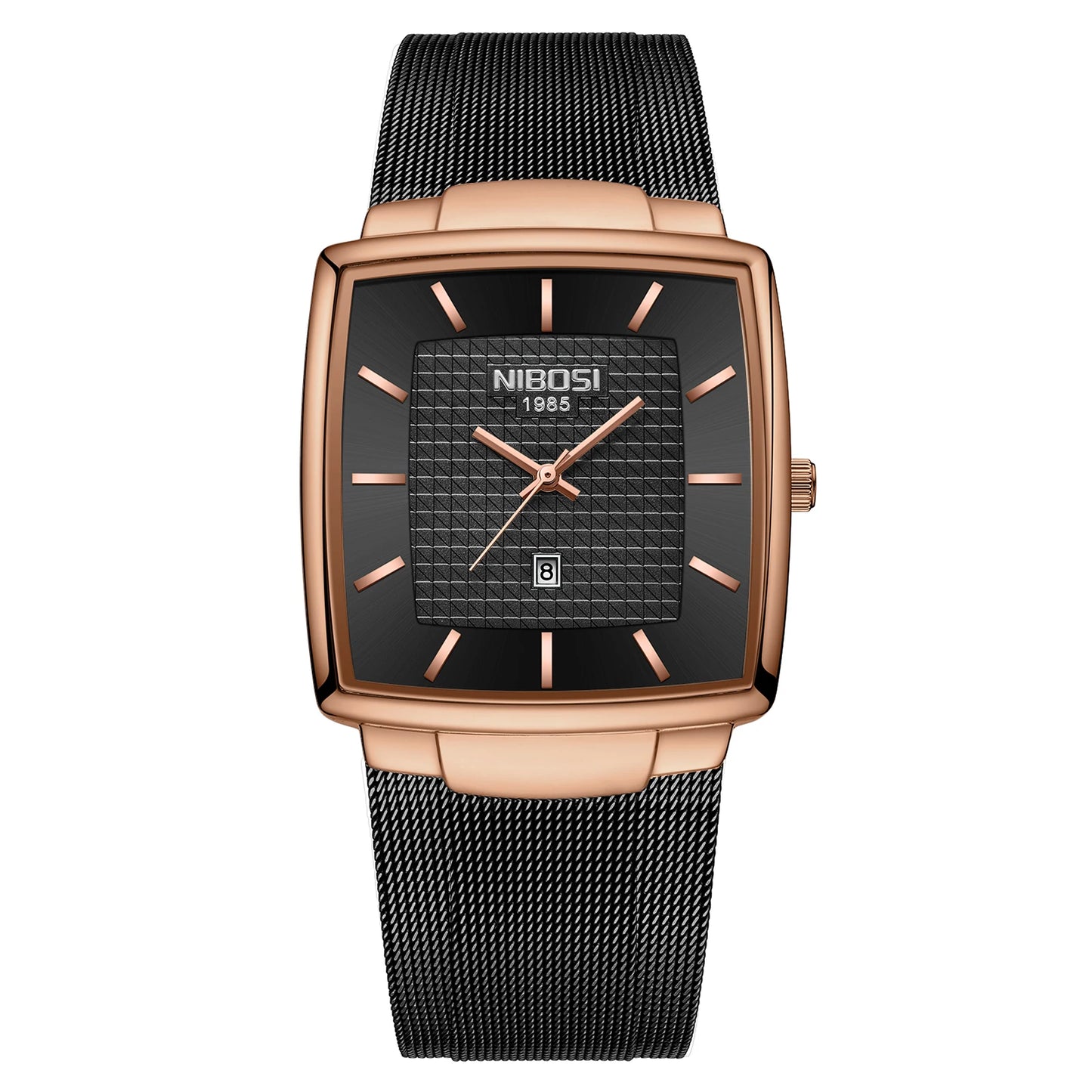 Relógios NIBOSI da Moda p/ Homens // Pulseira de Aço Inoxidável // Relógio Esportivo de Quartzo // Data Ultra Automática // Relógio Casual à Prova d'Água // Relógio Masculino