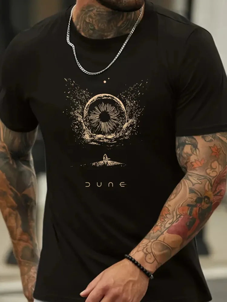 Camiseta Masculina de Verão Criativa // Com Gola Redonda e Manga Curta // Estampa de Cubo Mágico Derretendo // Modelo Casual e Moderno // Ideal p/ Atividades ao Ar Livre.