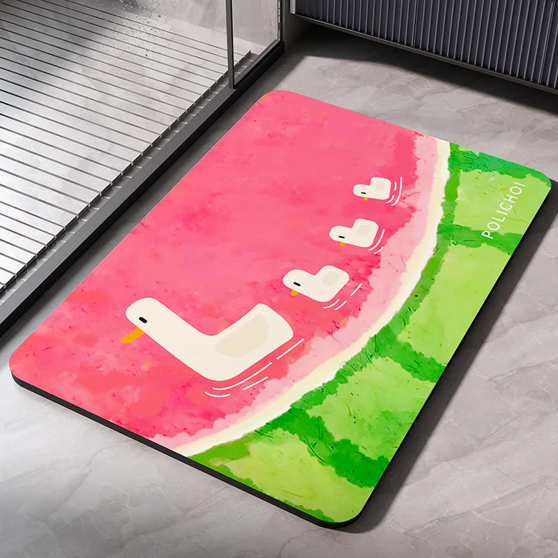 Tapete de Banheiro Superabsorvente // Tapete de Banho // Tapete de Chão // Secagem Rápida // Antiderrapante // Carpete Sanitário Lavável